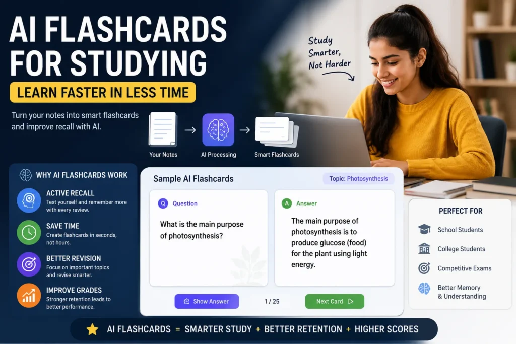 AI flashcards for studying